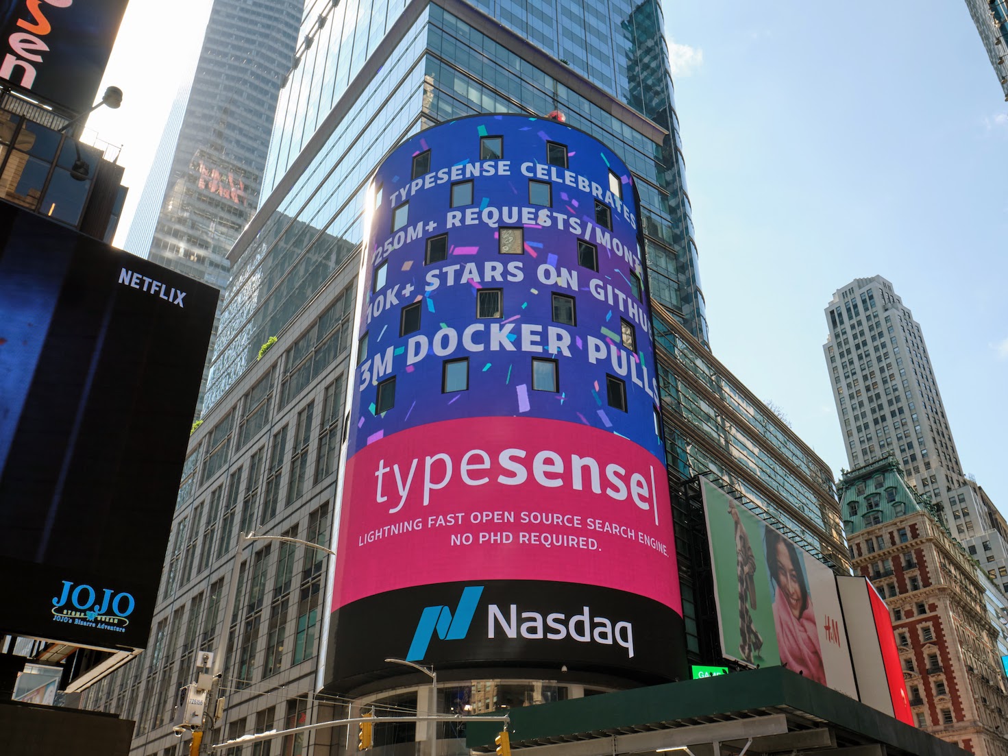 Typesense on Nasdaq Billboard