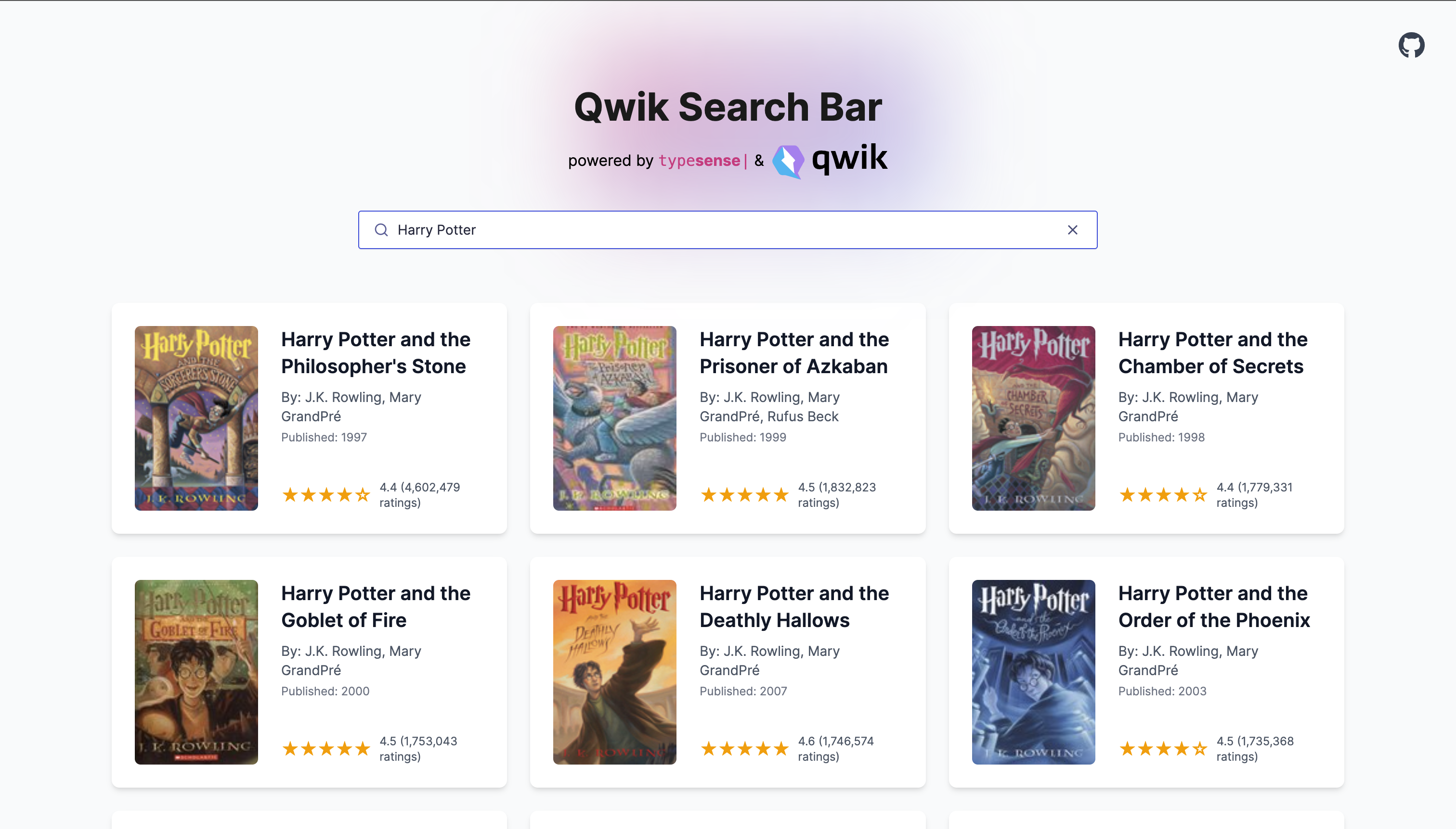 Qwik Search Bar Final Output