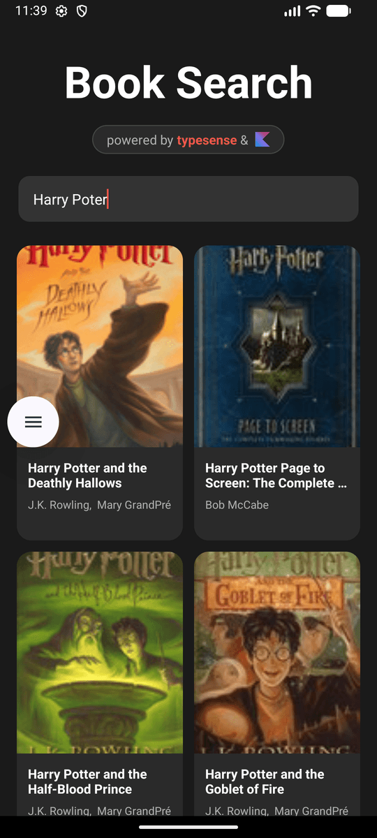 Kotlin Search Bar Final Output