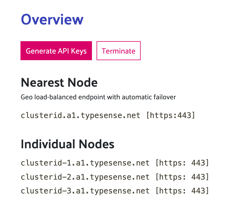 Typesense Cloud SDN Hostnames